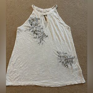 White Embellished Embroidered Top